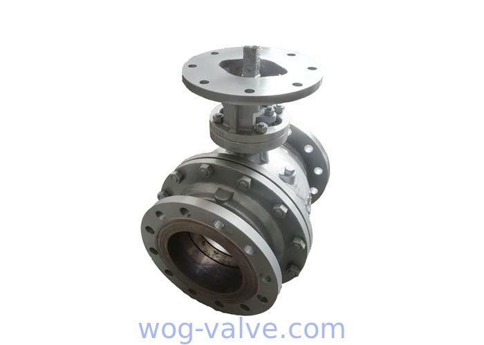 DIN Standard Trunnion Mounted Ball Valve 2 Pieces Full Port Cast Steel WCB Body