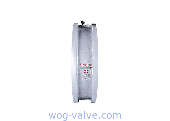 PN25 Dual Plate Wafer Type Non Return Valve API594 Standard A216wcb Body