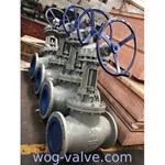 16 Inch Cast Steel Globe Valve Worm Gear RF BS 1873 B148 C95800 ASME B16.34