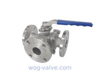 150lb Flanged Ball Valve T Port 3 Way L Port Ball Valve With Handle Operate