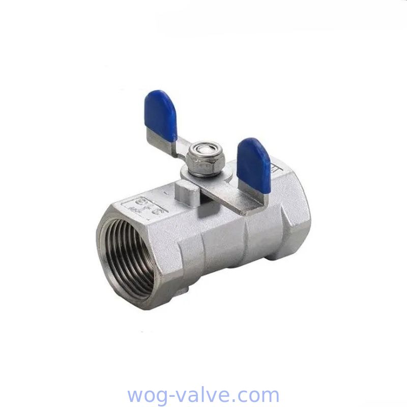 Ss Reducer Bore Ball Valve One Piece Threaded 1000 WOG With Butterfly Handle Operated