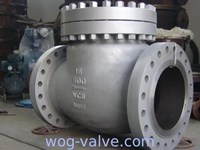 ASME B16.34,carbon steel check valve,swing type,bb,wcb body,stellite HF, 12inch,RF,600LB