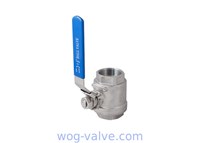 Screwed End WOG Ball Valve 2 PC Full Bore Type ISO5211 High Mounting Pad
