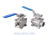 SS316 1000 WOG Ball Valve 3 Piece ISO5211 Mounting Pad Butt Welded