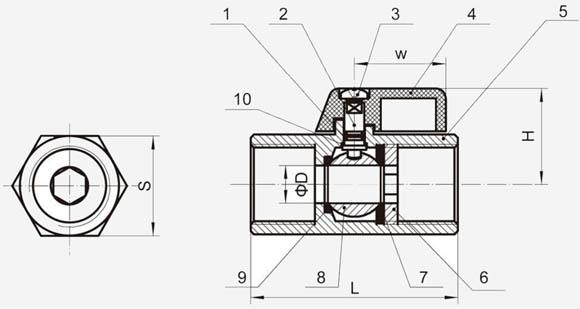 Mini NPT Female Threaded Ball Valve  Stainless Steel  Miniature Ball Valves 0