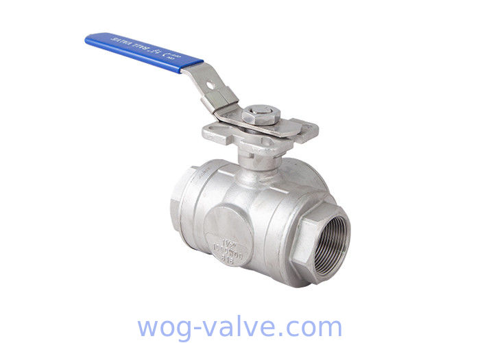Three Way WOG Ball Valve L/T Port With ISO5211 High Mounting Pad Screwed