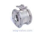 Wafer type Ball Valve Stainless Steel Full Port with ISO5211 Mounting Pad