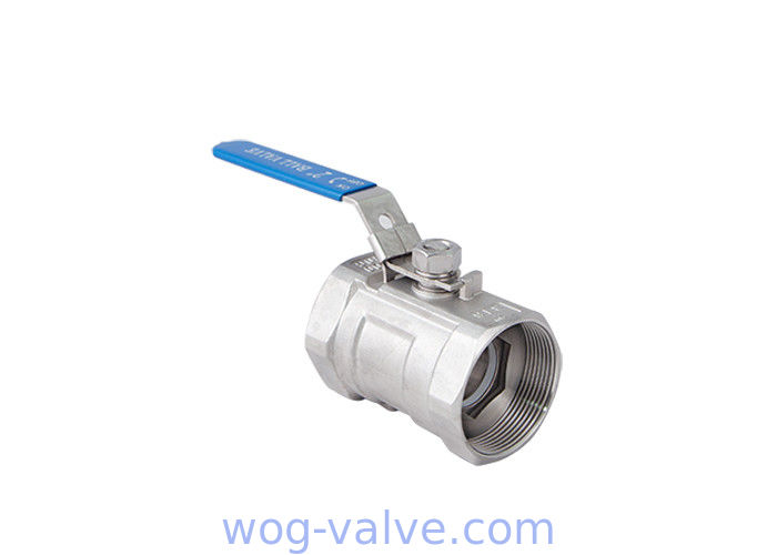 Single Piece WOG Ball Valve Threaded With Locking Device Low Pressure