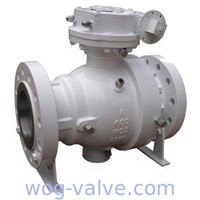 Soft Seal Gear Flanged Operated Ball Valve 2 Inch CF8M Material JIS10K