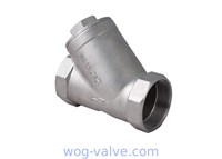 BSPT Connection Industrial Check Valve Screwed Cover Y Type Check Valve 800 WOG CF8M material DN65