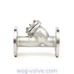 Casting type Stainless steel SCS13 Y strainer,screwed cover,dn25,flanged to jis 10k