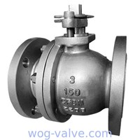Cast Steel Floating Type Ball Valve API 6D 2 Pieces Ball Valve Water Industrial Usage