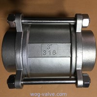 3 Pieces Spring Loaded Check Valve ,1000 WOG Butt Weld Check Valve DN80