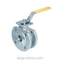 DN80 SS316 Wafer Type Ball Valve1.4408 PN16 With Iso5211 High Mounting Pad