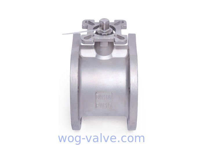Wafer type Ball Valve Stainless Steel Full Port with ISO5211 Mounting Pad