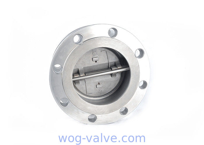 Double flanged dual plate check valve,non return,A351 CF8 Body,6inch,RF,class 150,API594