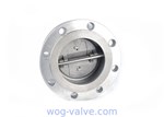 Double flanged dual plate check valve,non return,A351 CF8 Body,6inch,RF,class 150,API594