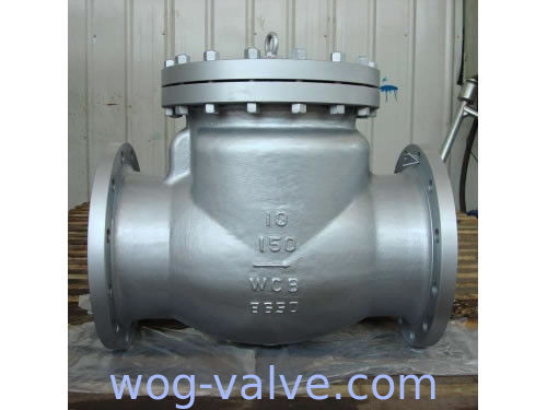 18 Inch Swing Check Valve Flanged Ends ASTM A216 WCB,Trim no.1#,RF flanged to 600LB