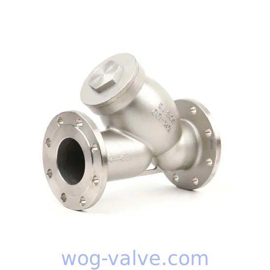 Casting type Stainless steel SCS13 Y strainer,screwed cover,dn25,flanged to jis 10k