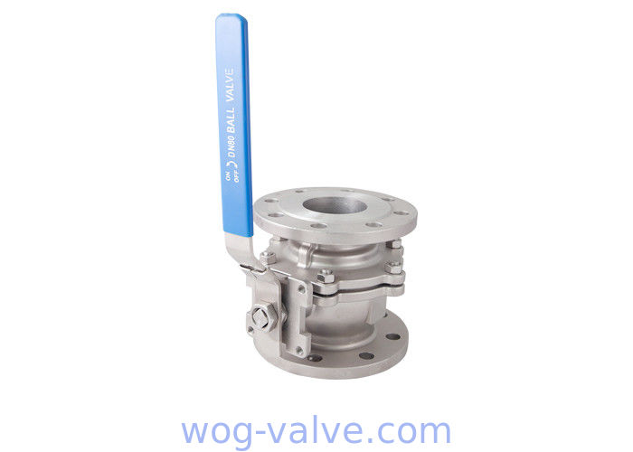 DIN Floating Flanged Ball Valve 1.4308 1.4408 Industrial Ball Valve ISO5211 Pad