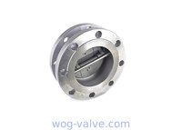 Double flanged dual plate check valve,non return,A351 CF8 Body,6inch,RF,class 150,API594