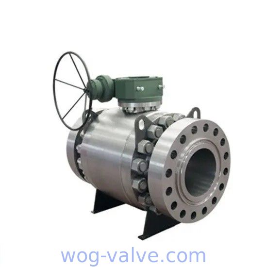 300LB 3 Piece Trunnion Mounted Ball Valve ASTM A105N 24 Inch Ball Valve Nylon Seat