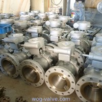 2 Pieces Forged Trunnion Ball Valve 6 Inch Gear Operatd A351 CF8 API 6D ANSI 300LB