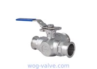 Three Way WOG Ball Valve L/T Port With ISO5211 High Mounting Pad Screwed