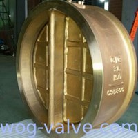 Dual plate wafer type check valve, ASTM B148, ,bronze,double disc,class 150