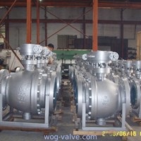 Soft Seal Gear Flanged Operated Ball Valve 2 Inch CF8M Material JIS10K