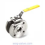 Wafer type Ball Valve Stainless Steel Full Port with ISO5211 Mounting Pad