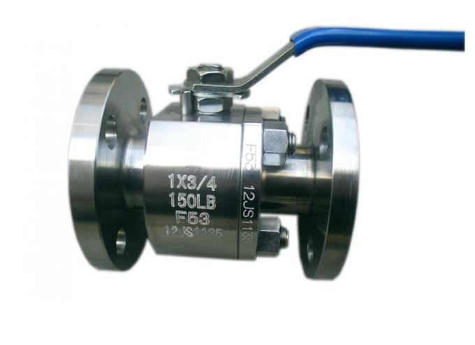 Two Piece Floating Type Ball Valve Lever Operated ASTM A182 F53 ANSI 150LB 0