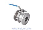 DIN Standard 2PC Flanged Ball Valve / Ss Ball Valve Flange Type Oem Service