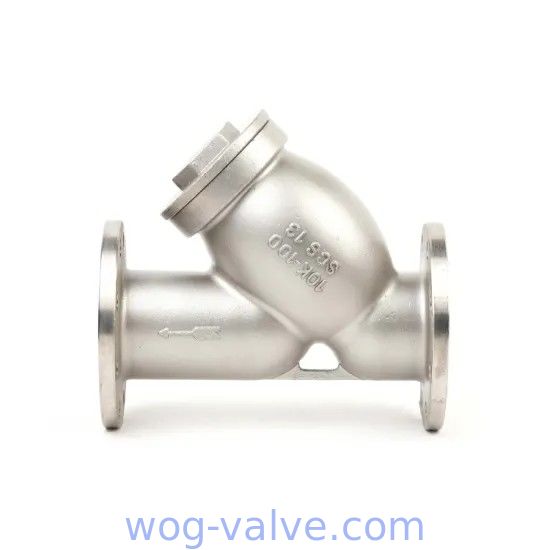Casting type Stainless steel SCS13 Y strainer,screwed cover,dn25,flanged to jis 10k