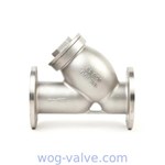 Casting type Stainless steel SCS13 Y strainer,screwed cover,dn25,flanged to jis 10k