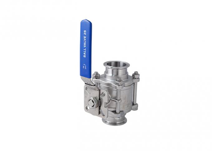 1.5" Tri Clover WOG Ball Valve  Three Piece Ball Valve Iso5211 Directing Pad  Locking Device 1