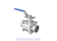 1000 WOG Ball Valve Three Pipece Full Bore Ball Valve SS316 High Mounting Pad Locking Device