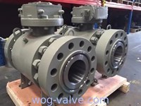 3 Pieces Trunnion Mounted Ball Valve 900LB Gear Operated Ball Valve