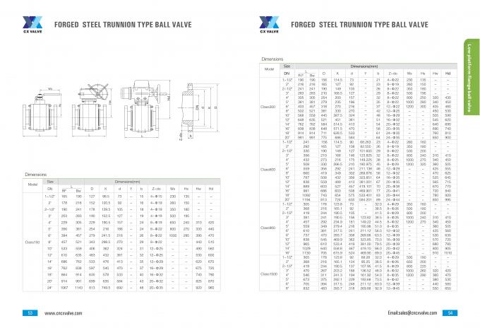 API 6D forged type,A105N Material,trunnion mounted ball valve size 2"-56" 150LB~2500LB 0