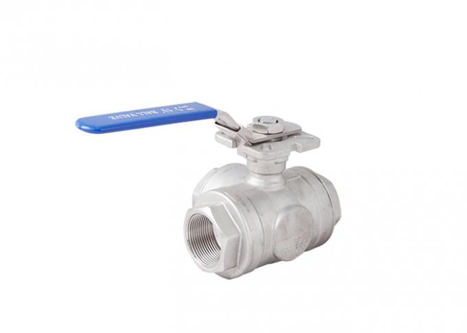 Anti - Static  3 Way Ball Valve Stainless Steel Threaded End Size From DN8 To DN100 0
