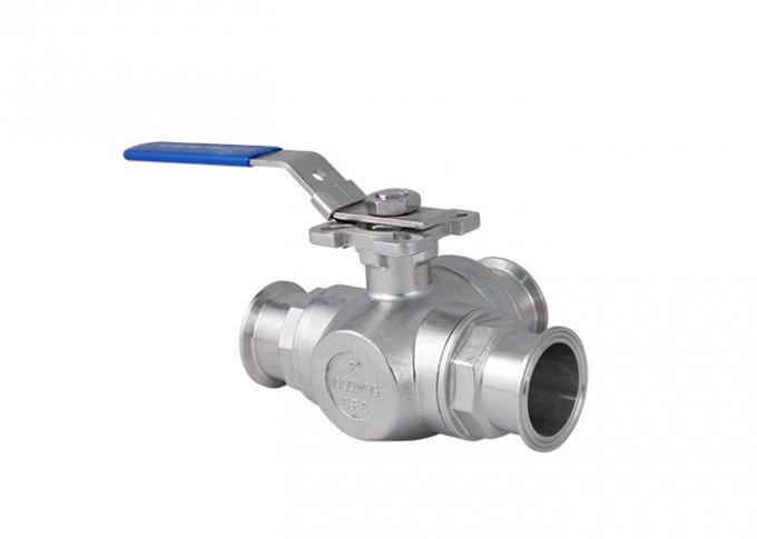 Professional Sanitary 1000 WOG Ball Valve Tri Clamp 3 Way Valve 0