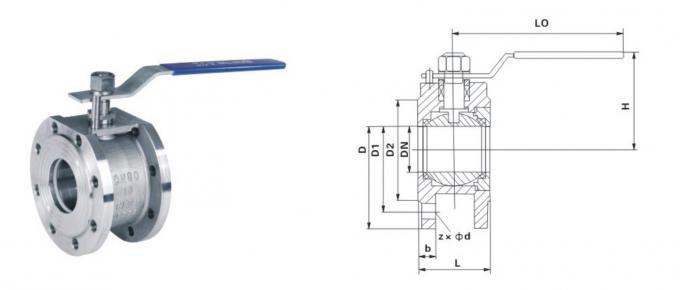 DN80 SS316 Wafer Type Ball Valve1.4408 PN16 With Iso5211 High Mounting Pad 0