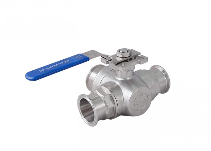 Anti - Static  3 Way Ball Valve Stainless Steel Threaded End Size From DN8 To DN100 1
