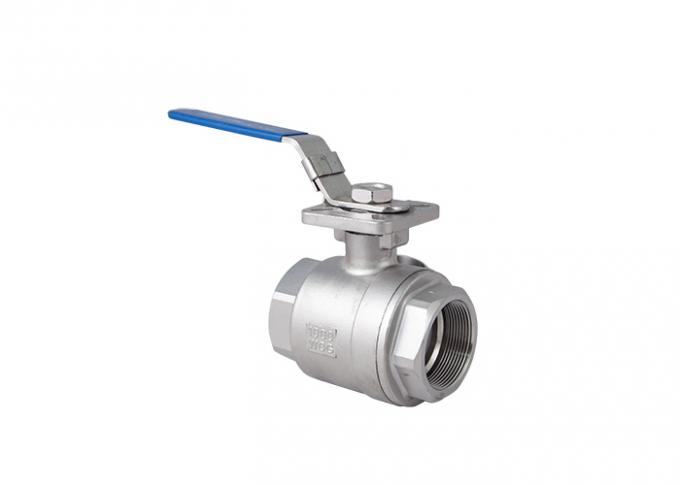 NPT Screw Floating Ball Valve Two PC 1000 WOG Full Port Ball Valve Locking Device 1