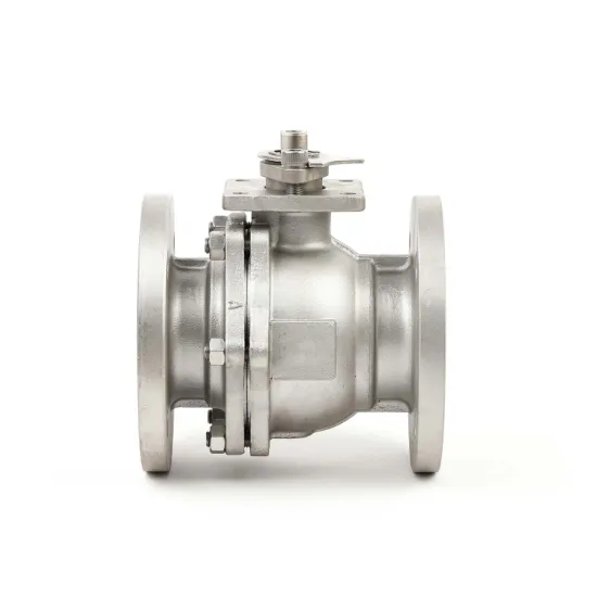 Flanged Floating Ball Valve  2 Pieces Stainless Steel With Handle Operation 1