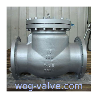 API6D carbon steel swing check valve,a216wcb body,no.8# trim,10inch flanged class 150