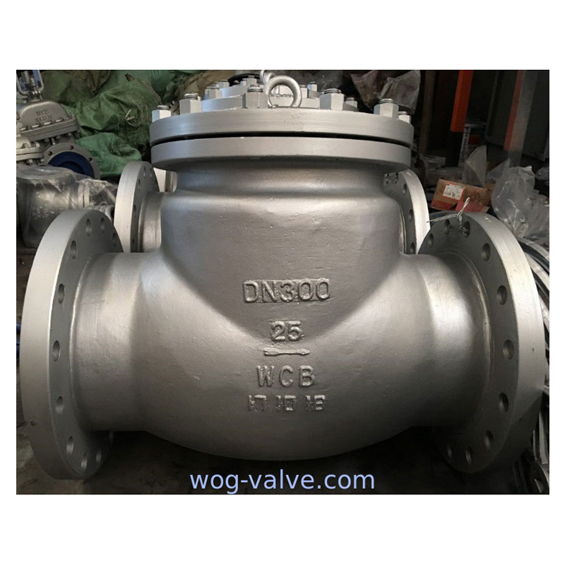 ASTM A216WCB Material Swing Check Valve, DN300, PN25, DIN 3356, RF Flanged End