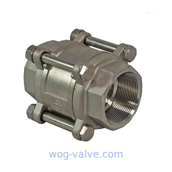 3 Pieces Spring Loaded Check Valve ,1000 WOG Butt Weld Check Valve DN80