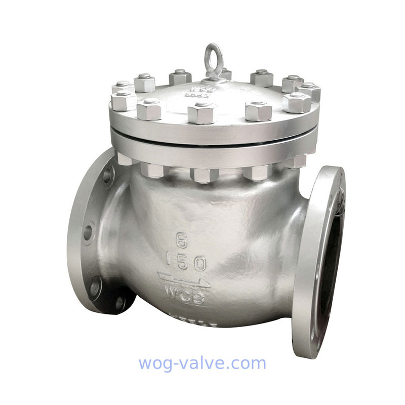 bs1868 cast steel swing check valve,a216wcb body,HF hard face seat,6inch,RF,Class 150