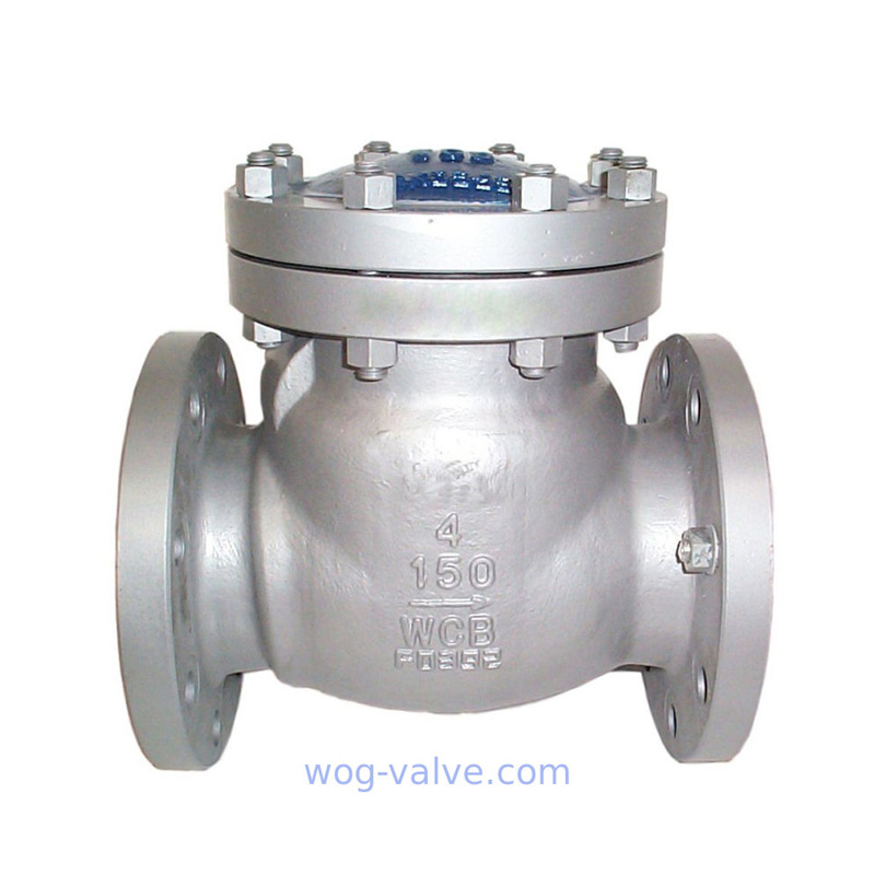 API6D cast steel swing check valve,a216wcb body,HF hard face seat,4inch,RF,Class 150